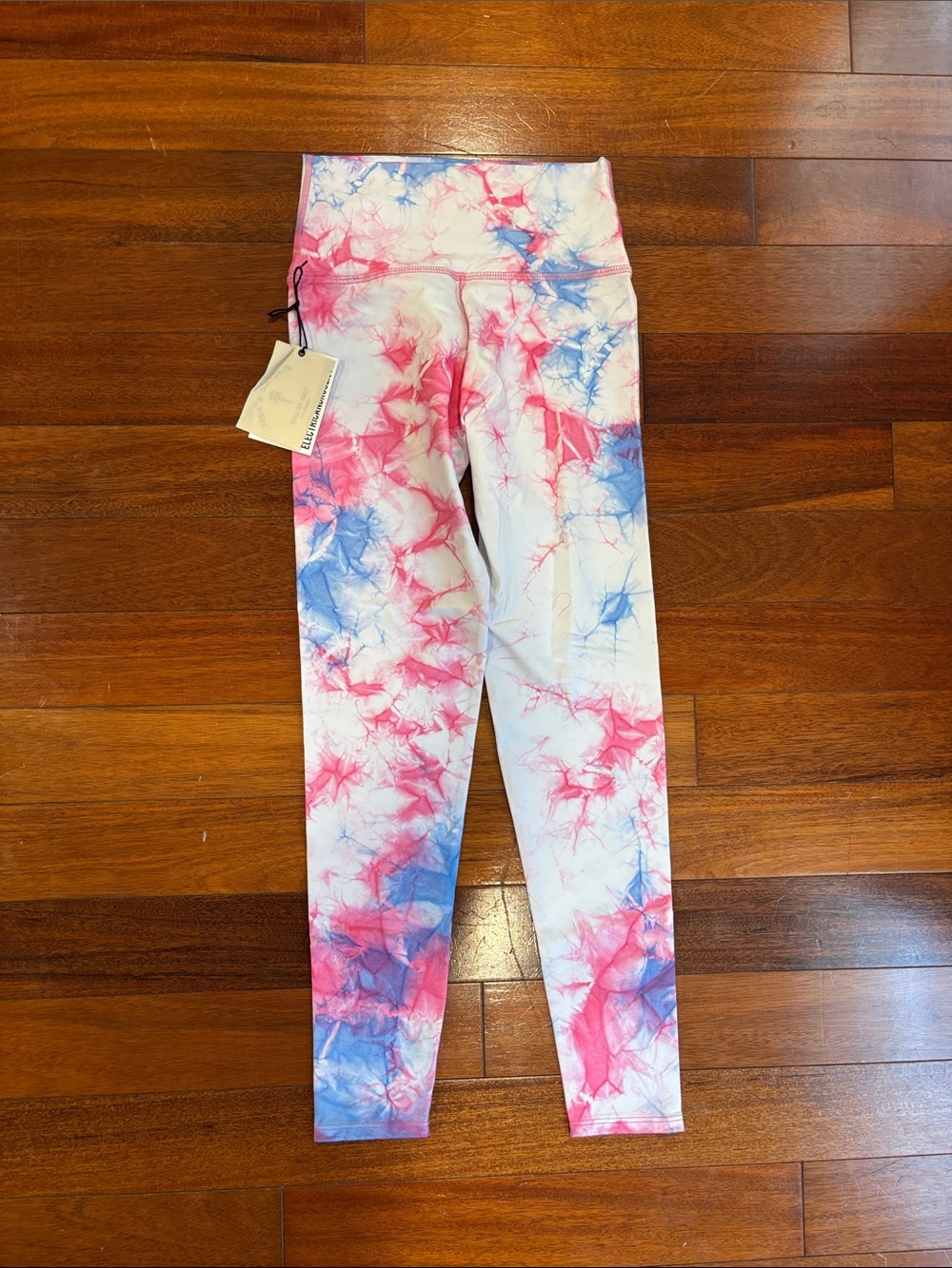 Electric & Rose Kids Tie-Dye Pink and Blue High-Waist Leggings